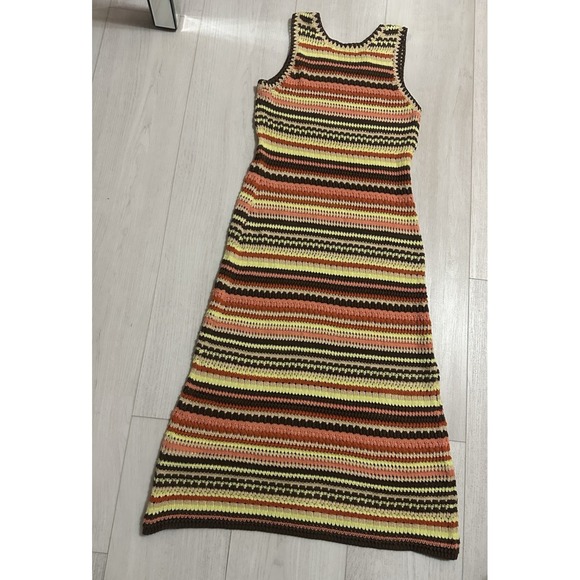 Rails Coco Dress Multi Sz M - Stripe Knit Crochet - Picture 10 of 10